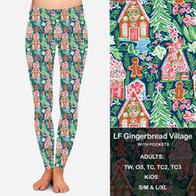 Load image into Gallery viewer, LF Gingerbread Village Leggings &amp; Capris with Pockets Preorder Closes 9/6 eta early Oct.