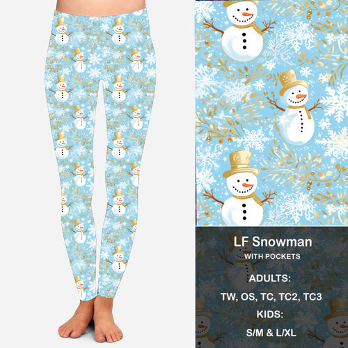 LF Snowman Leggings & Capris with Pockets Preorder Closes 9/6 eta early Oct.